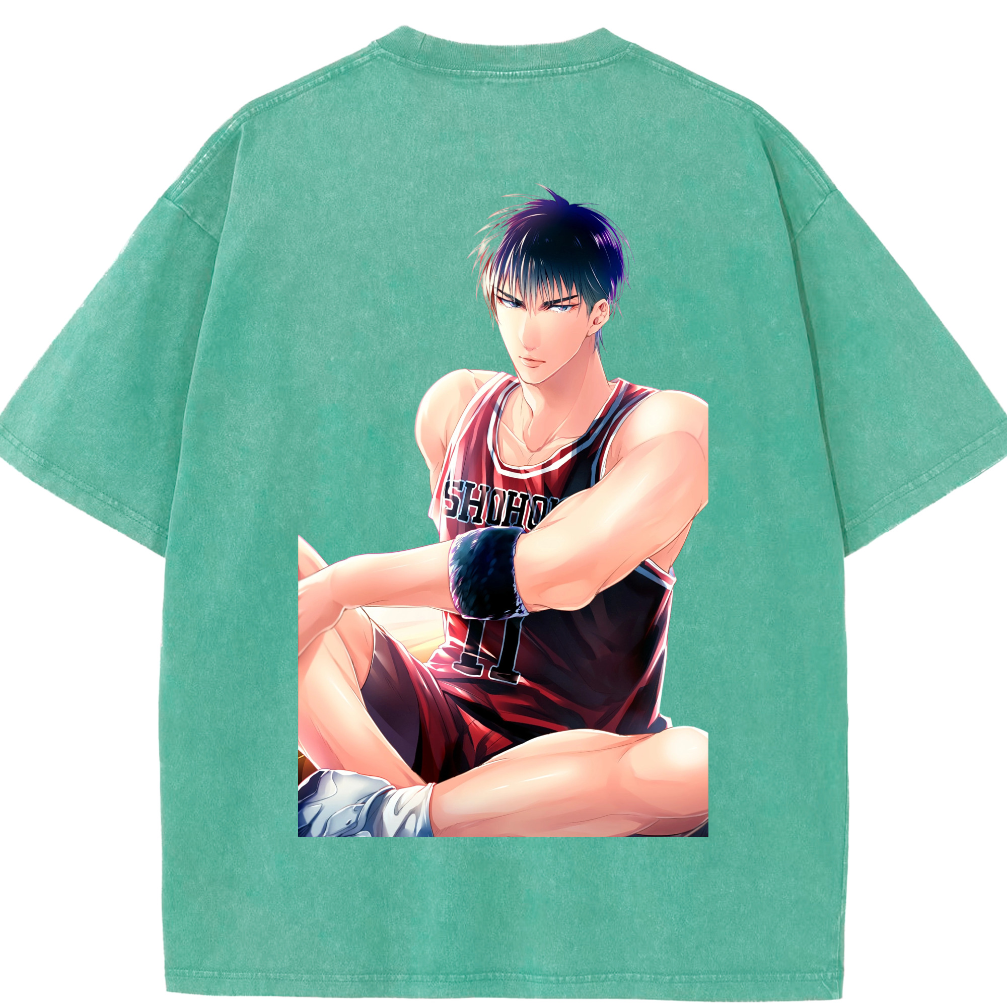 （画像用） SLAM DUNK／スラムダンク 綿100% ヴィンテージ風 半袖Tシャツ（背面プリント）